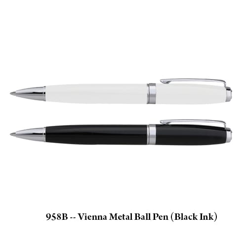 958B Vienna Metal Ball Pen (Black Ink) Twinlink Services